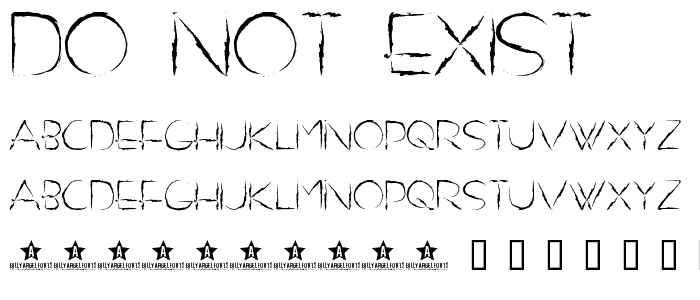 DO NOT EXIST font